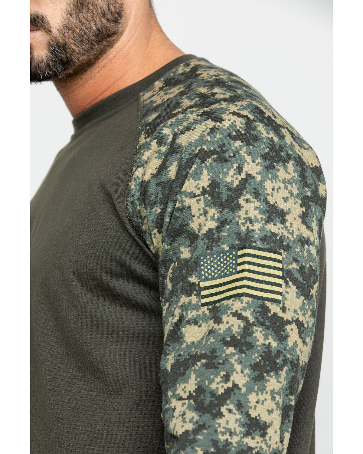 Image #4 - Ariat Men's Camo FR Baseball Long Sleeve Work Shirt, , hi-res