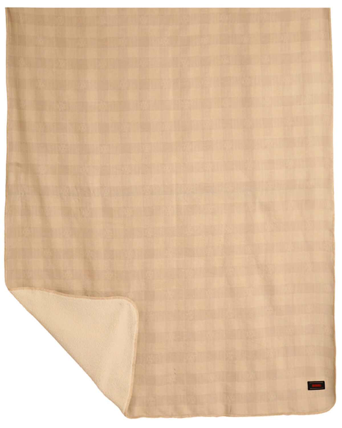 Image #2 - Panhandle Jacquard Southwestern Print Berber Lined Blanket, Cream, hi-res