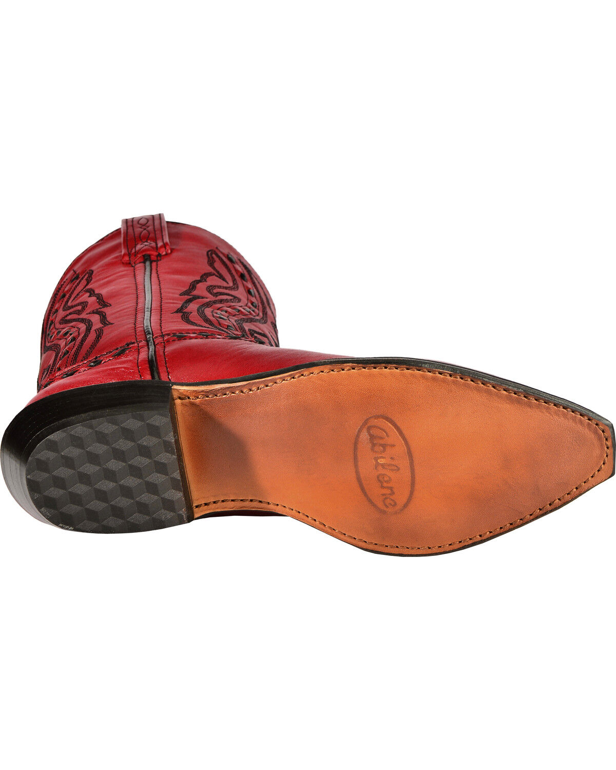 Image #5 - Abilene Women's Whipstitched Western Boots - Snip Toe, Red, hi-res