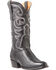 Image #1 - El Dorado Men's Handmade Ostrich Leg Western Boots - Round Toe, Black, hi-res