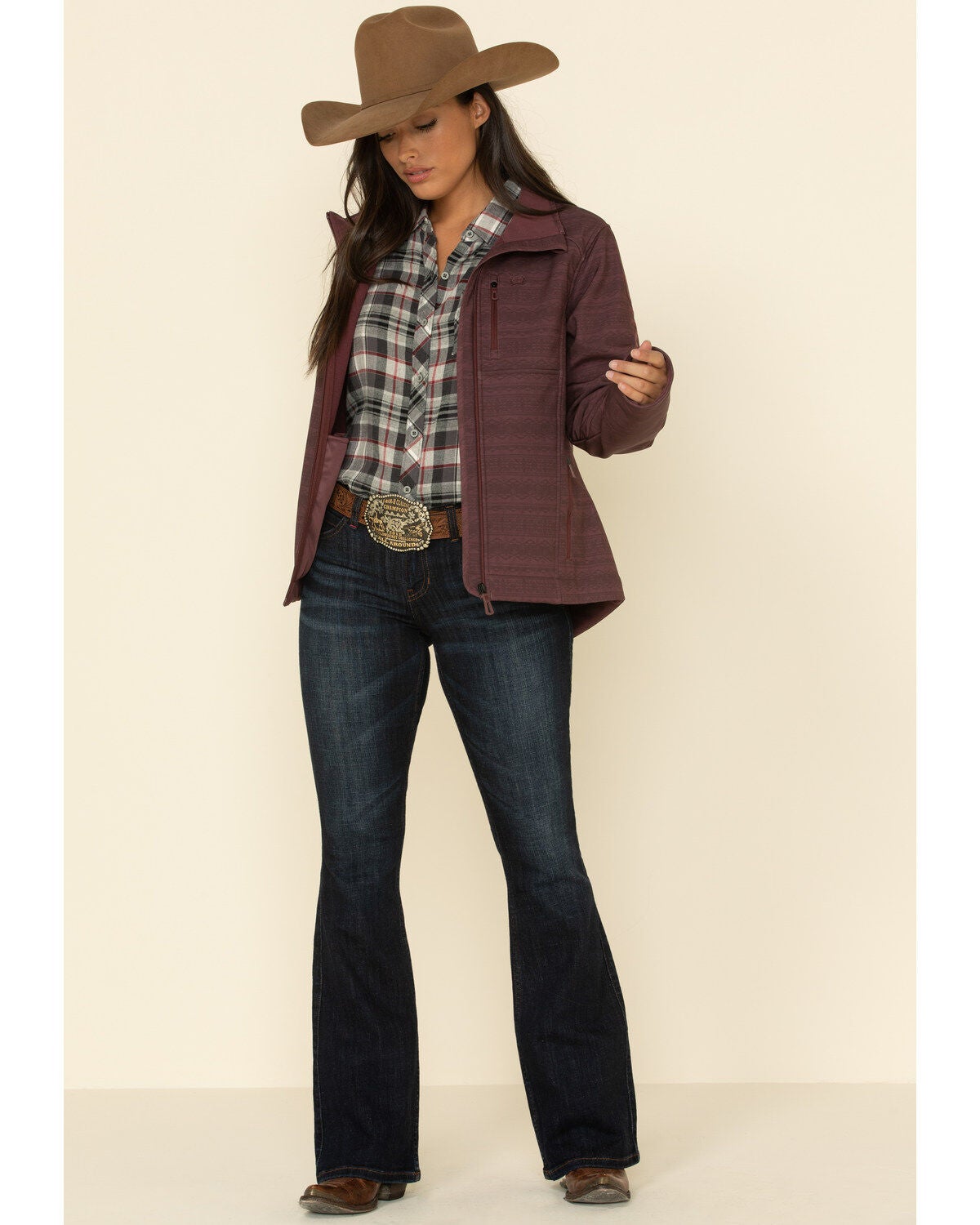 cinch burgundy jacket