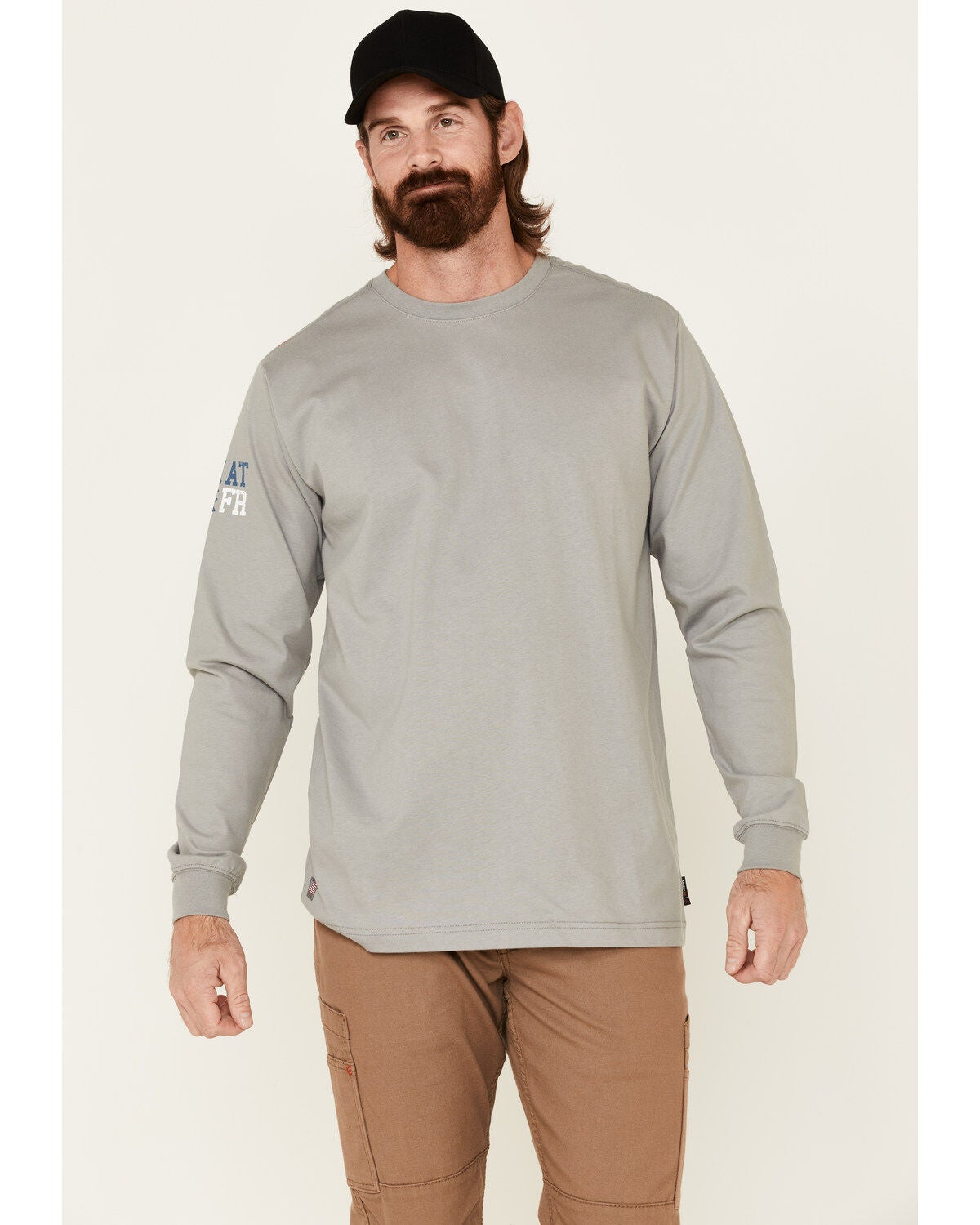 Image #1 - Ariat Men's FR Americana Graphic Crew Long Sleeve Work Shirt, , hi-res