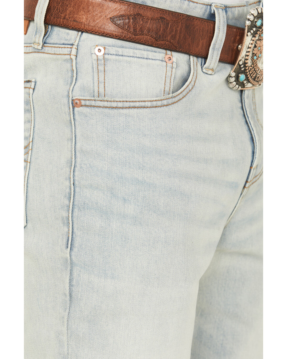 Image #2 - Blue Ranchwear Men's Savage Wash Bronson Slim Straight Stretch Denim Jeans, Light Wash, hi-res