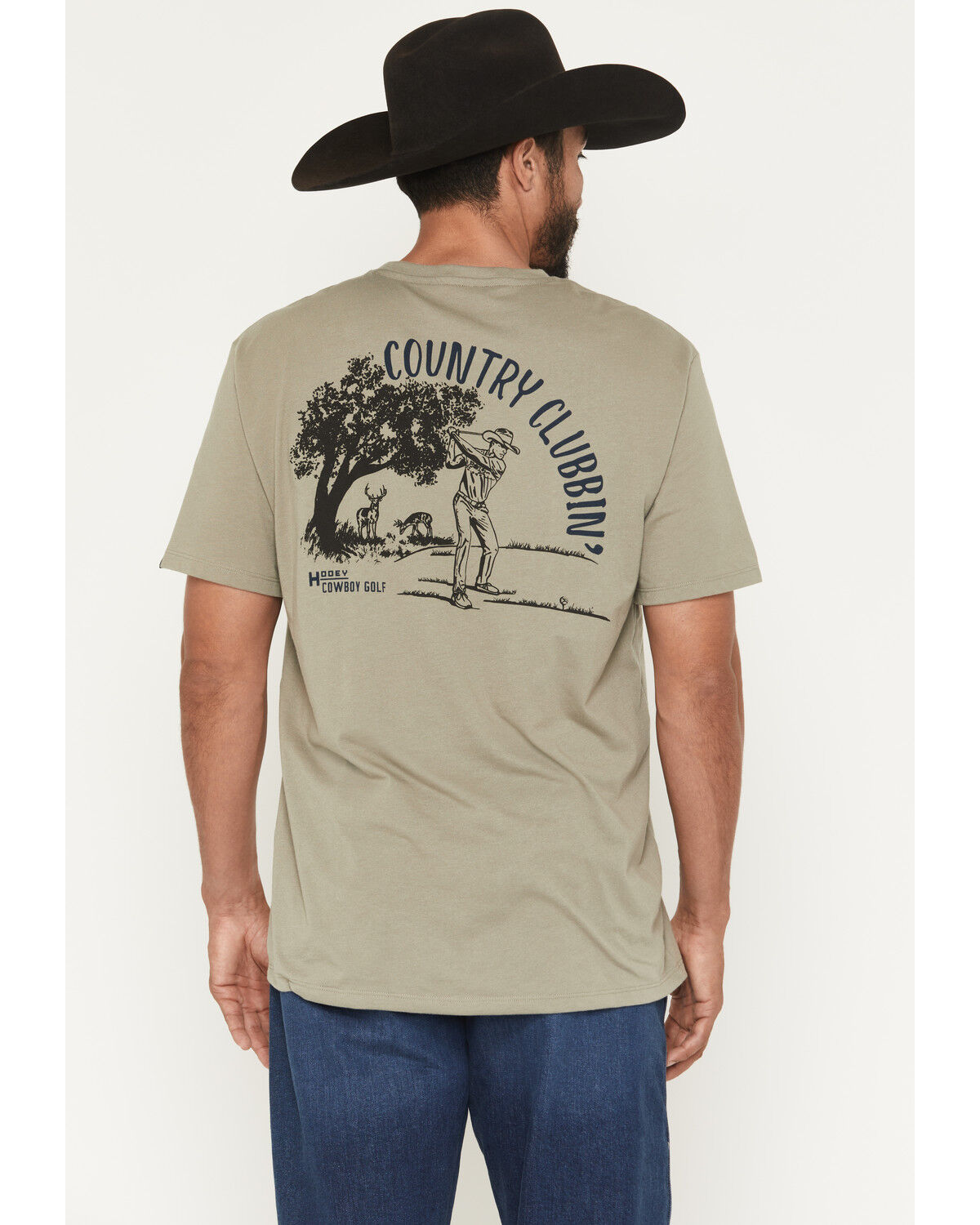 Image #1 - Hooey Men's County Clubbin' Short Sleeve Graphic T-Shirt, Green, hi-res