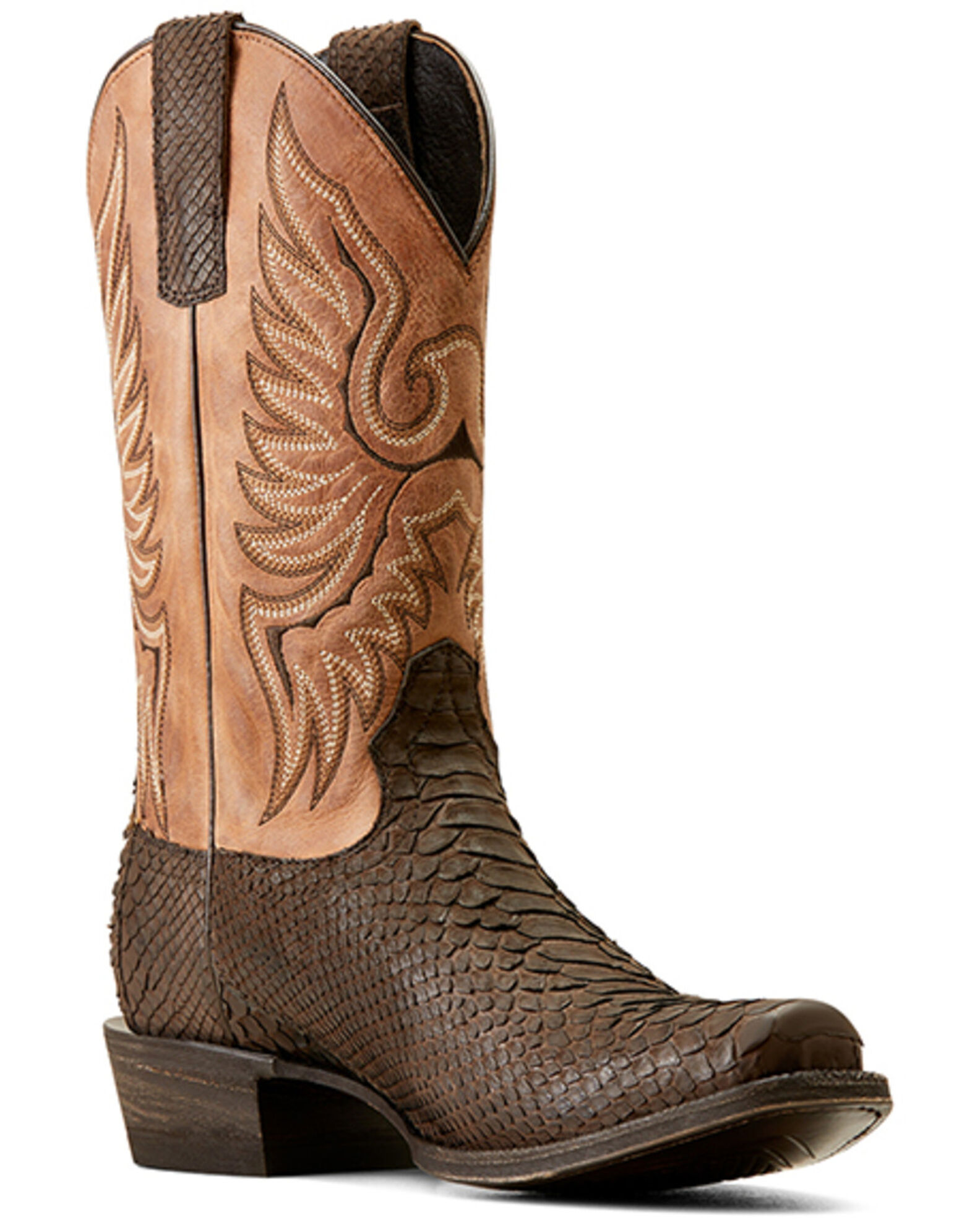 Ariat Men s Circuit High Stepper Exotic Python Western Boots Square Toe Boot Barn