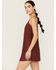 Image #2 - Shyanne Women's Lace Slip Mini Dress, Brown, hi-res