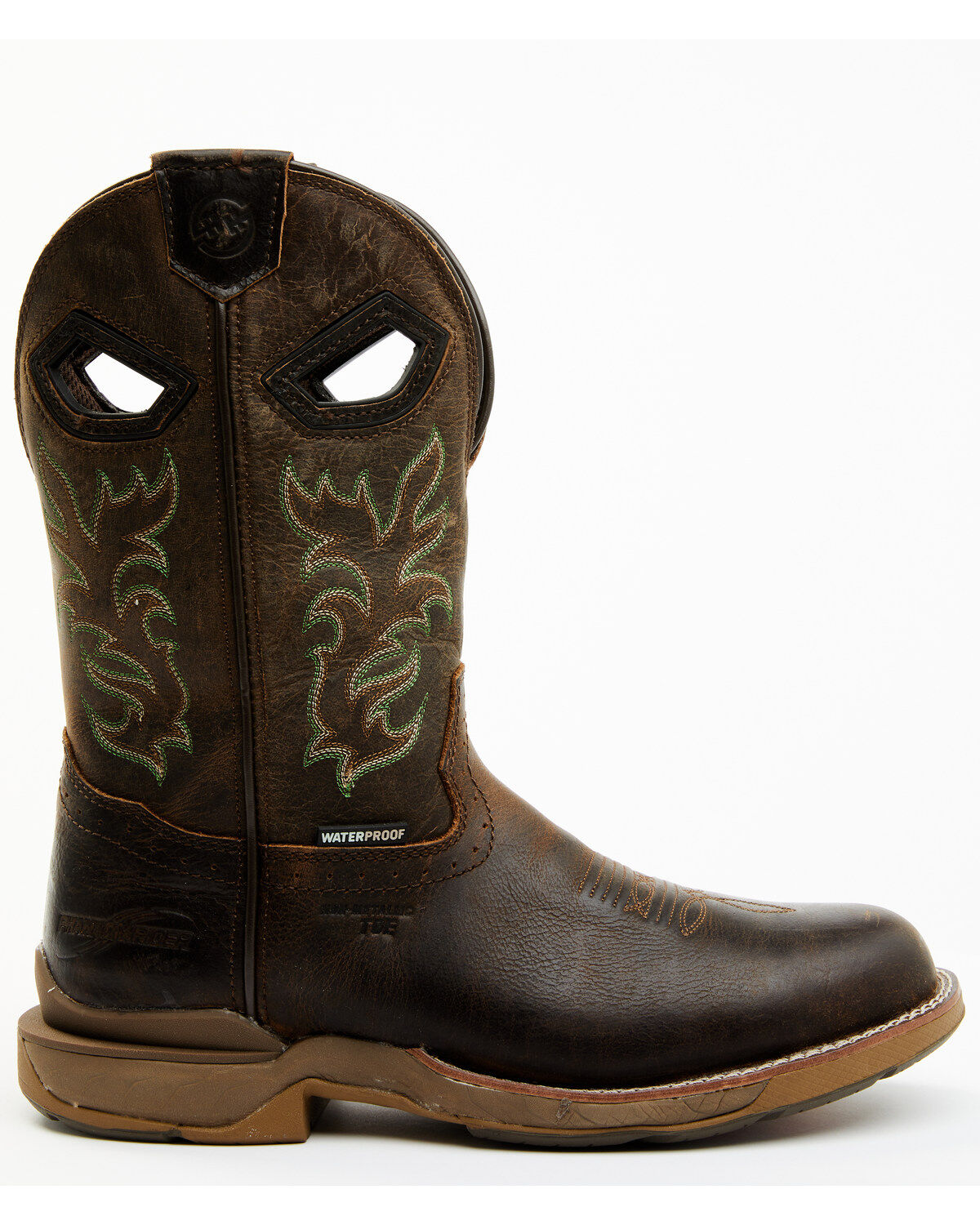 Image #2 - Double H Men's Apparition Waterproof Electrical Hazard Western Roper Boots - Composite Toe, Brown, hi-res