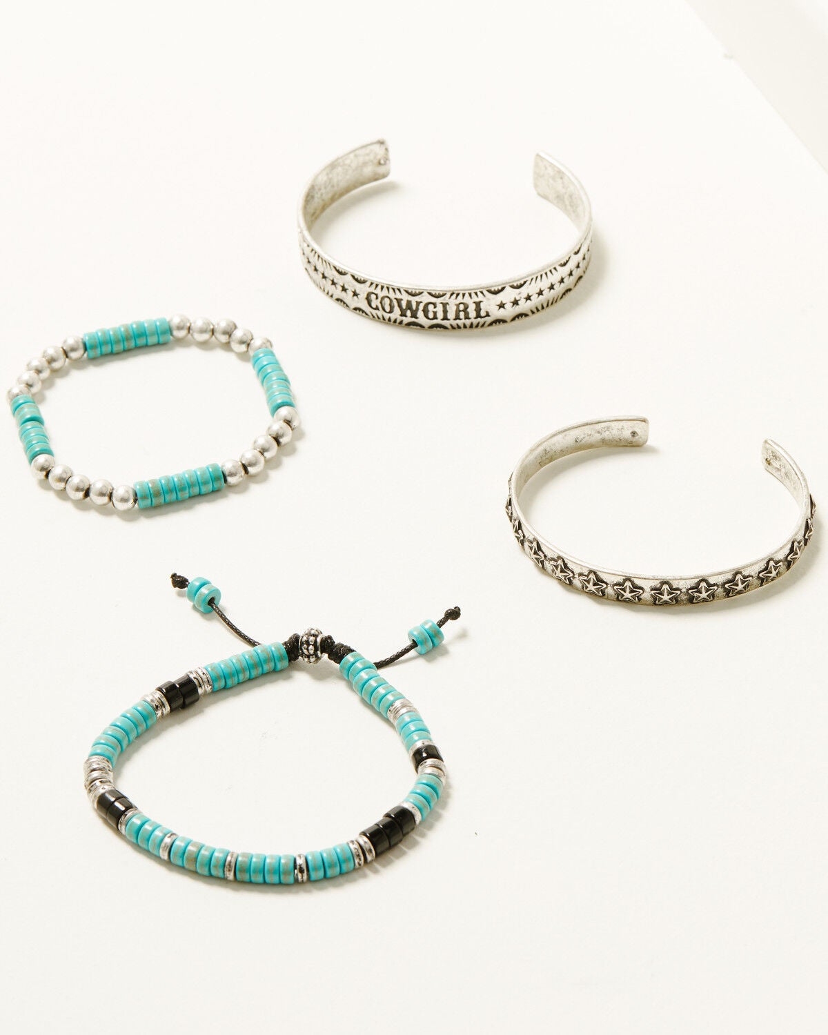 Idyllwind Women's Amberwood Navajo pearl Bracelet Set - 4 Piece, Silver, hi-res