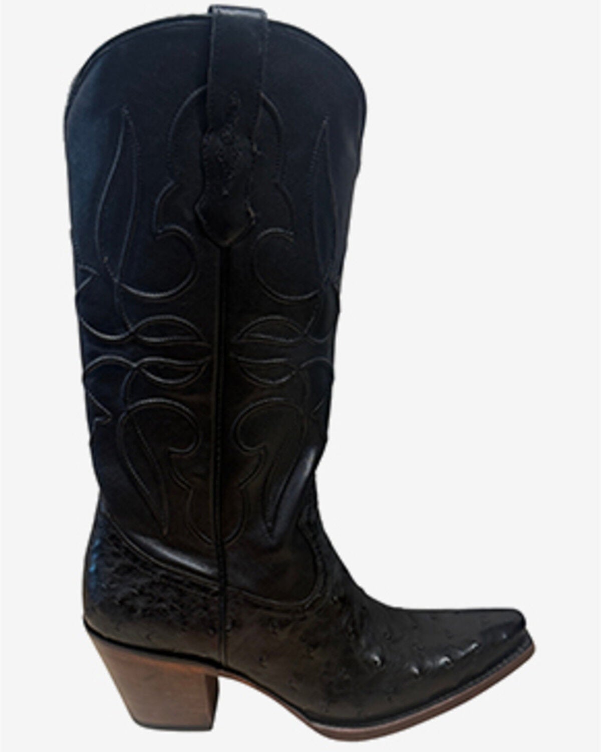 Image #1 - Shyanne Women's Blair Exotic Ostrich Western Boots - Snip Toe, Black, hi-res