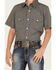 Panhandle Boys' Horseshoe Print Short Sleeve Western Pearl Snap Shirt, Yellow, hi-res