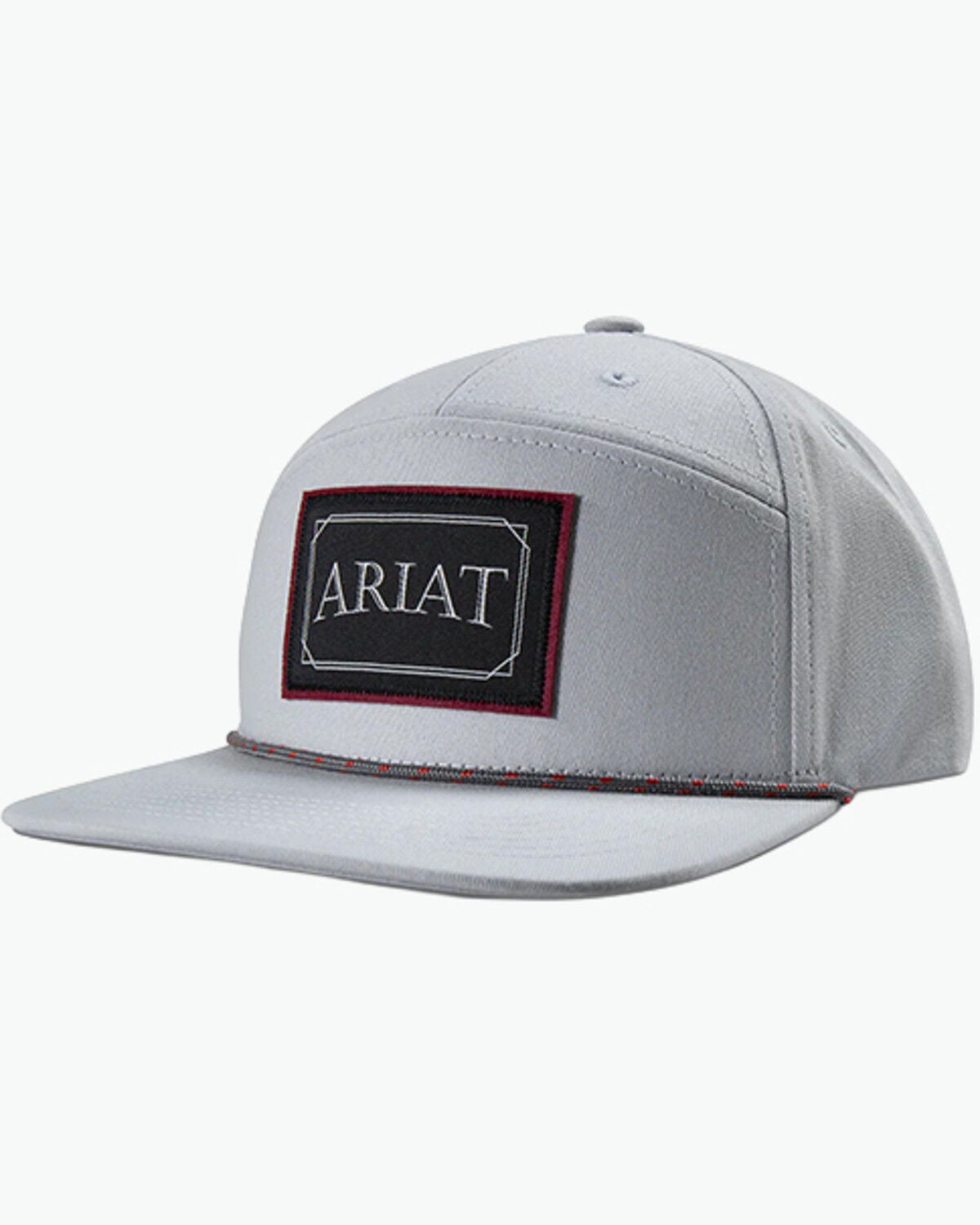 Image #1 - Ariat Men's 7 Panel Logo Ball Cap, White, hi-res