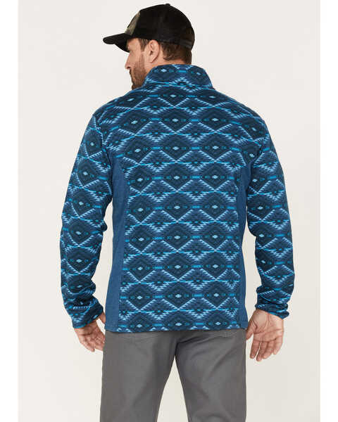 Image #4 - Powder River Outfitters Men's Southwestern Print Quarter-Zip Pullover, Turquoise, hi-res