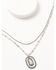 Image #1 - Shyanne Women's Double Drop Jasper Layered Necklace, Silver, hi-res