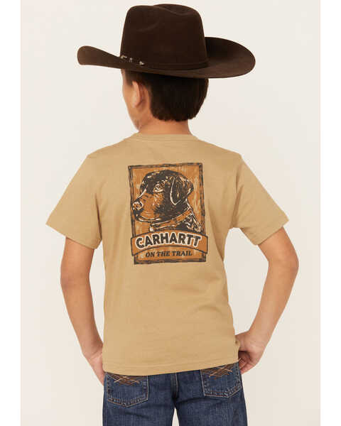 Image #1 - Carhartt Boys' Dog Short Sleeve Graphic T-Shirt , Taupe, hi-res