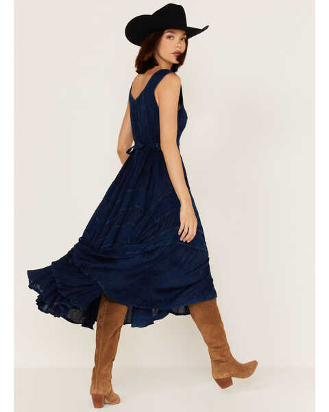 Image #5 - Scully Women's Lace-Up Jacquard Dress, Blue, hi-res