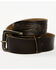 Image #2 - Brothers and Sons Men's Tooled Flying Eagle Belt, Brown, hi-res