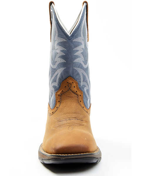 Brothers & Sons Men's Lite Performance Western Boots - Broad Square Toe , Blue, hi-res