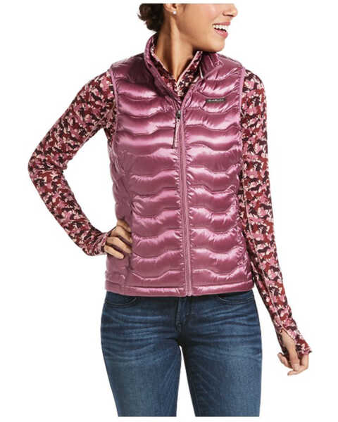 Ariat Women's Rose Cocoa 3.0 Ideal Down Vest , Pink, hi-res