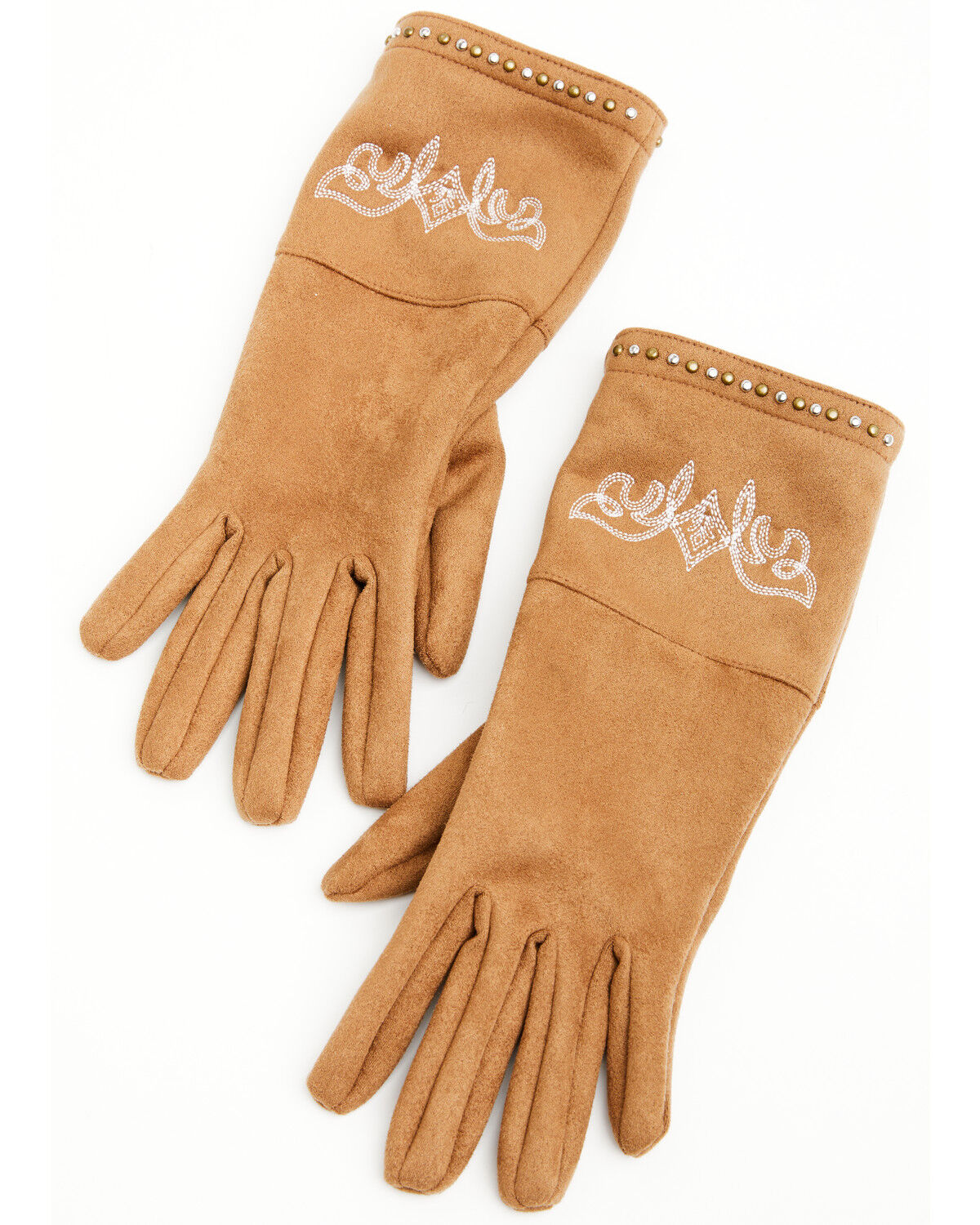 Image #1 - Idyllwind Women's Dorset Mircrosuede Boot Stitch Gloves, Pecan, hi-res