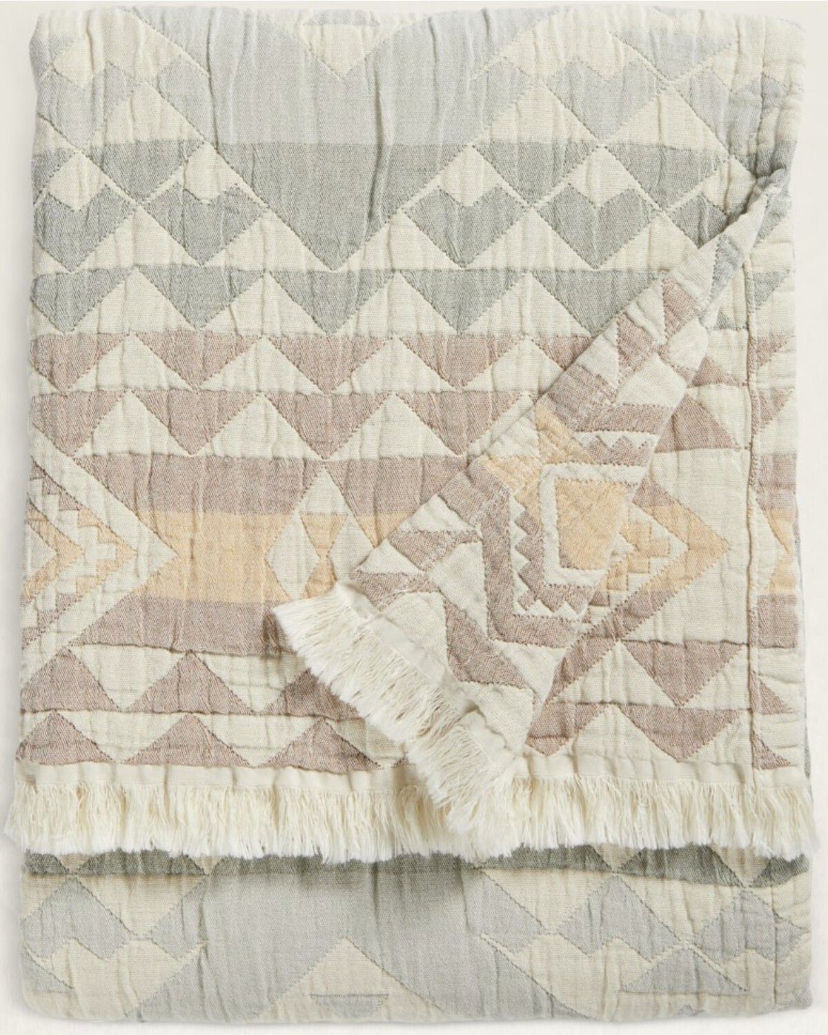 Image #2 - Pendleton Highland Peak Fringed Cotton Throw Blanket, Multi, hi-res
