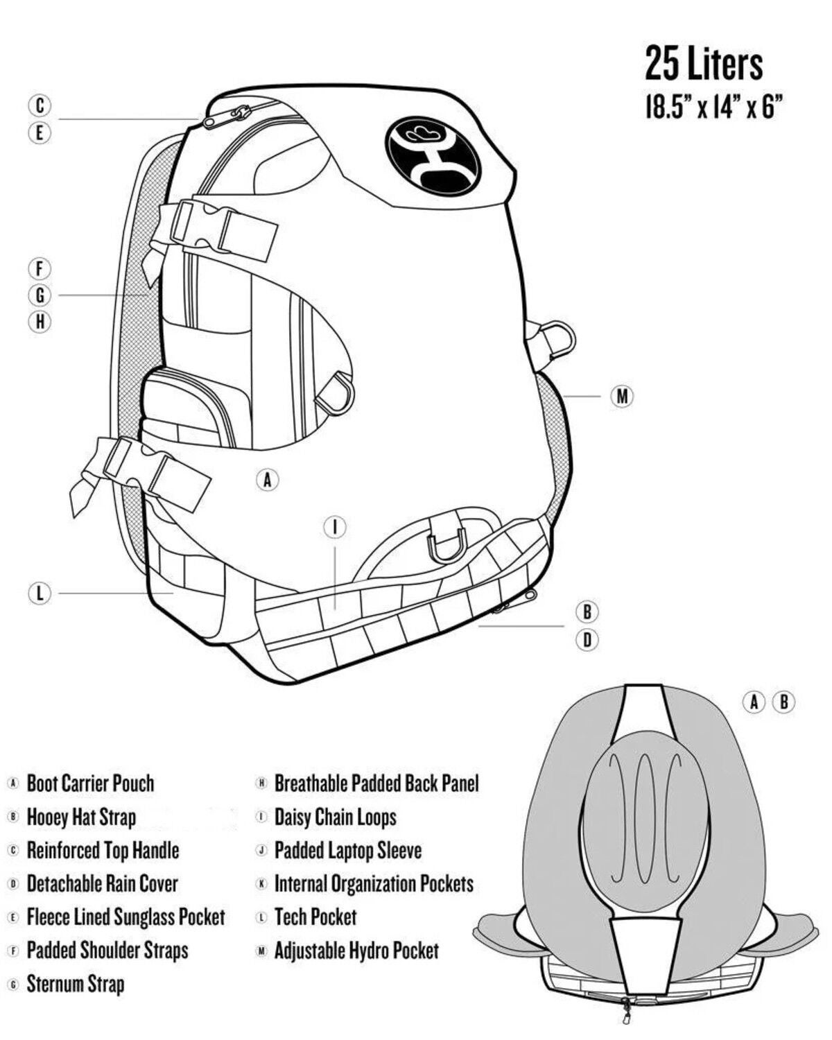 Image #5 - Hooey Mule Backpack, Tan, hi-res
