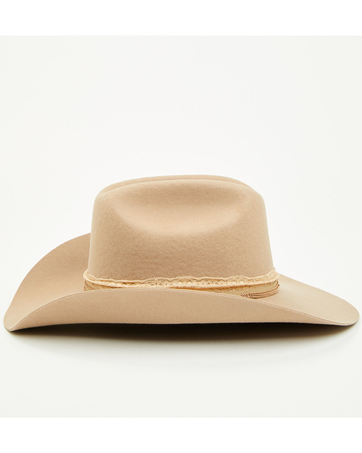 Image #3 - Shyanne Women's Lace Band Wool Cowboy Hat, Tan, hi-res