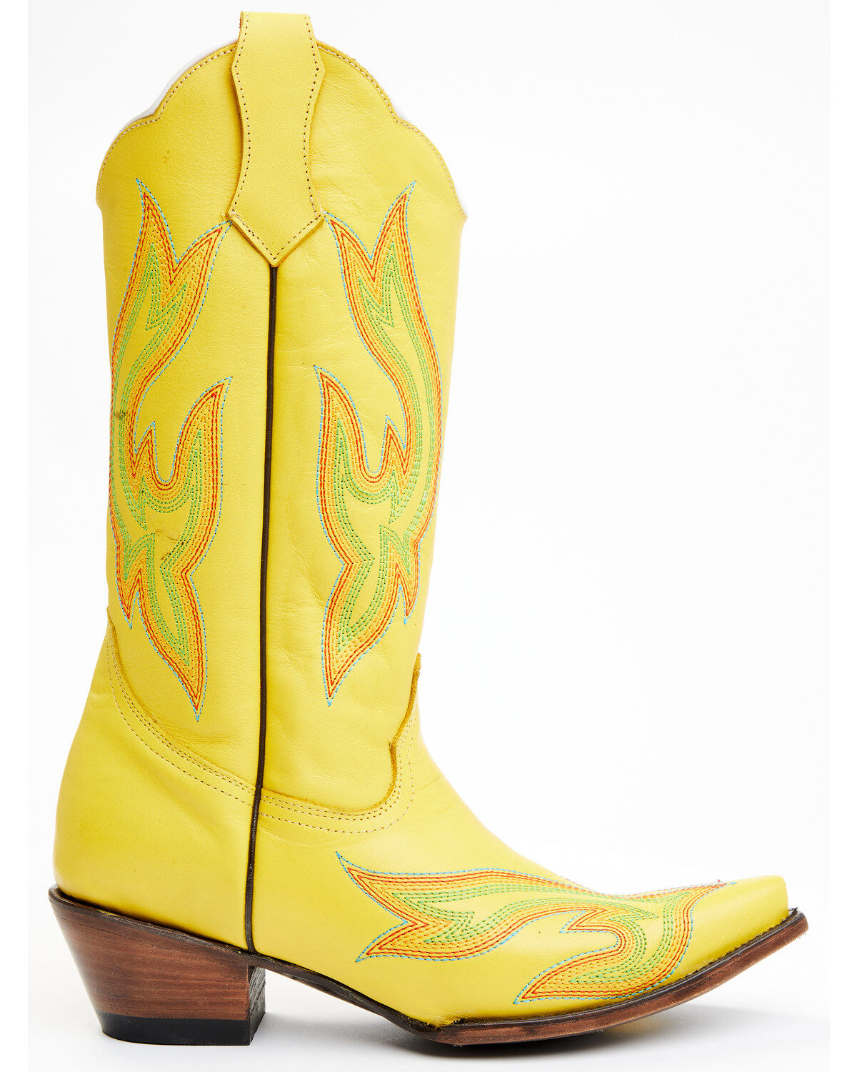 Image #2 - Planet Cowboy Women's Psychedelic Original Soft Western Boots - Snip Toe, Yellow, hi-res