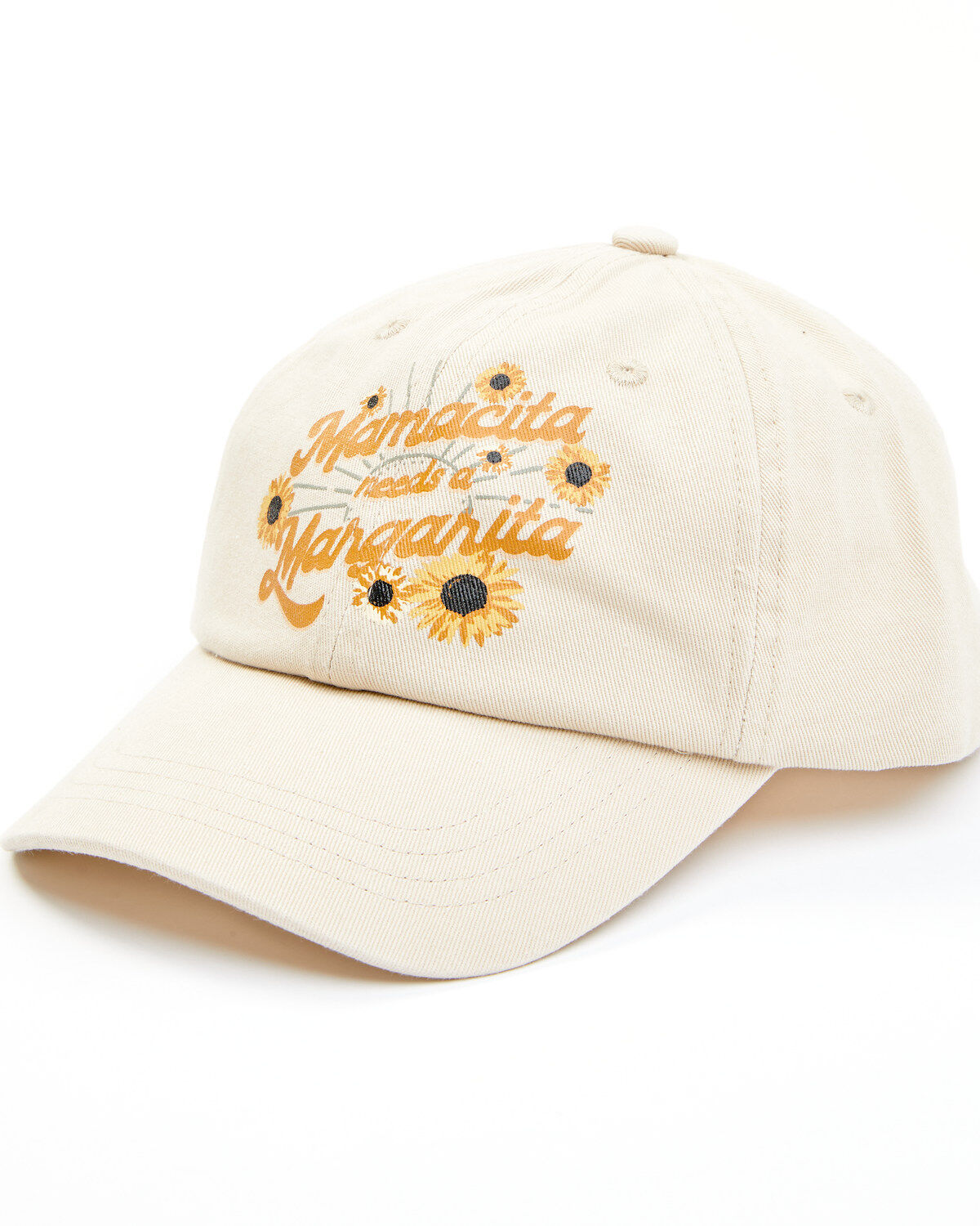 Image #1 - Shyanne Women's Mamacita Needs A Margarita Graphic Solid Ball Cap, Cream, hi-res