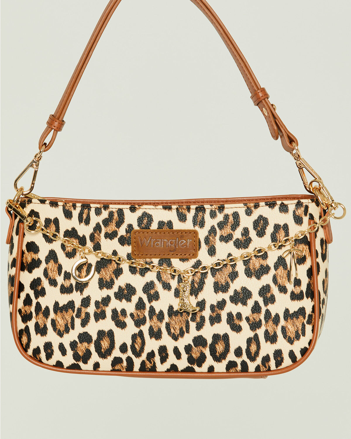 Product Name:  Wrangler Women's Boot Barn Exclusive Leopard Print Shoulder Bag with Chain