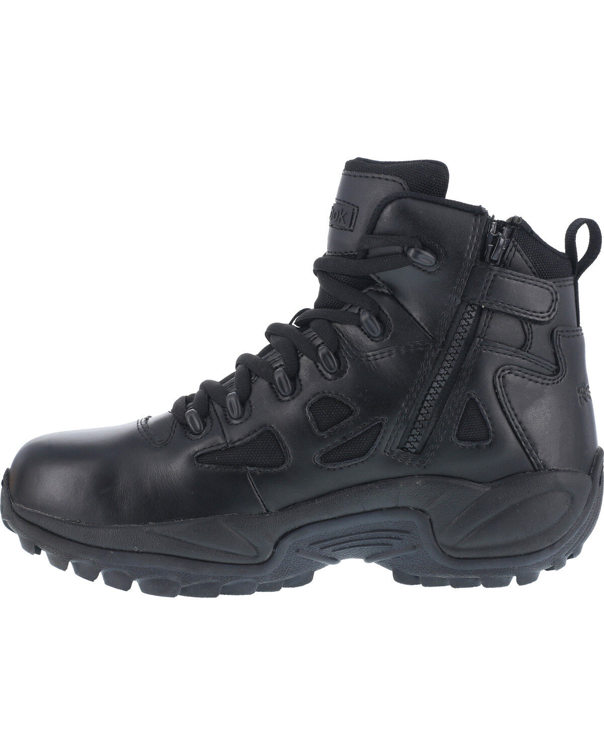 Image #4 - Reebok Men's Stealth 6" Lace-Up Waterproof Side Zip Work Boots - Soft Toe, Black, hi-res