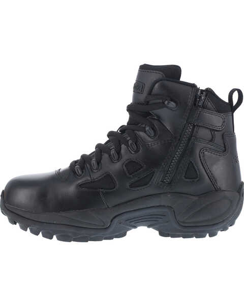 Image #4 - Reebok Men's Stealth 6" Lace-Up Waterproof Side Zip Work Boots - Round Toe, Black, hi-res