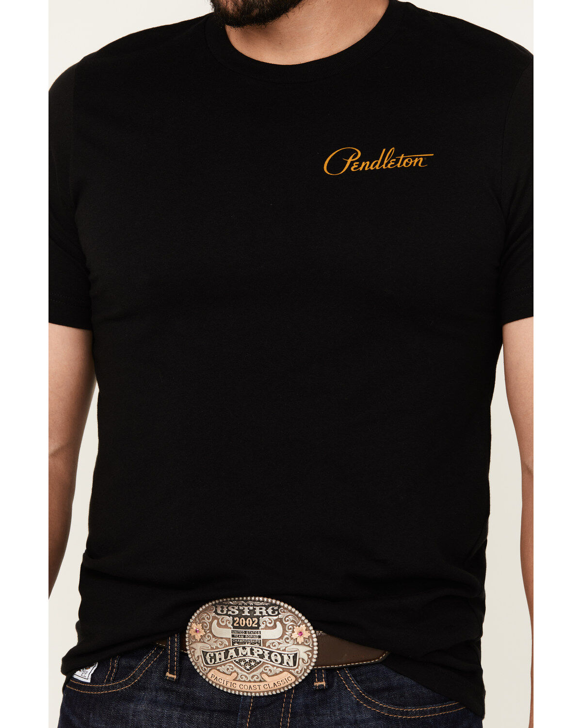 Image #4 - Pendleton Men's Boot Barn Exclusive Bison Harding Logo Short Sleeve Graphic T-Shirt, Black, hi-res