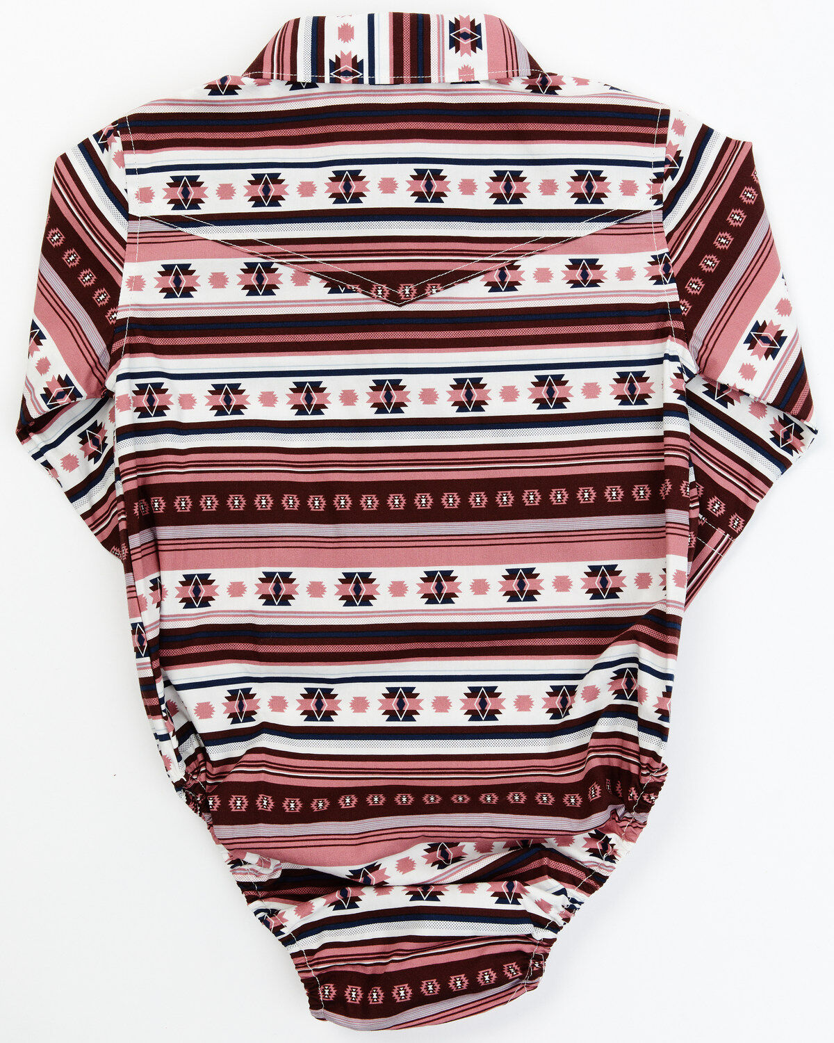 Image #3 - Shyanne Infant Girls' Southwestern Printed Stripe Long Sleeve Onesie, Burgundy, hi-res