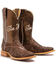 Tin Haul Women's Damask Diamonds Western Boots - Broad Square Toe, Tan, hi-res