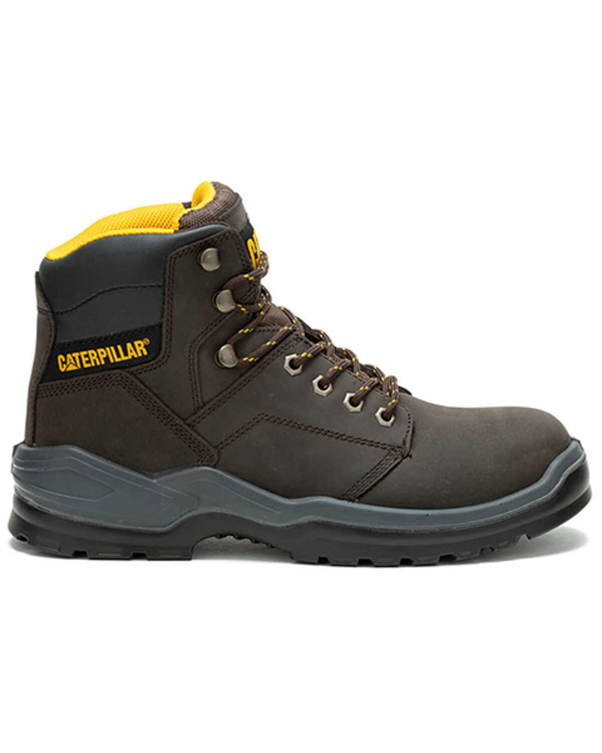 Image #2 - Caterpillar Men's Striver Lace-Up Work Boots - Steel Toe, Brown, hi-res