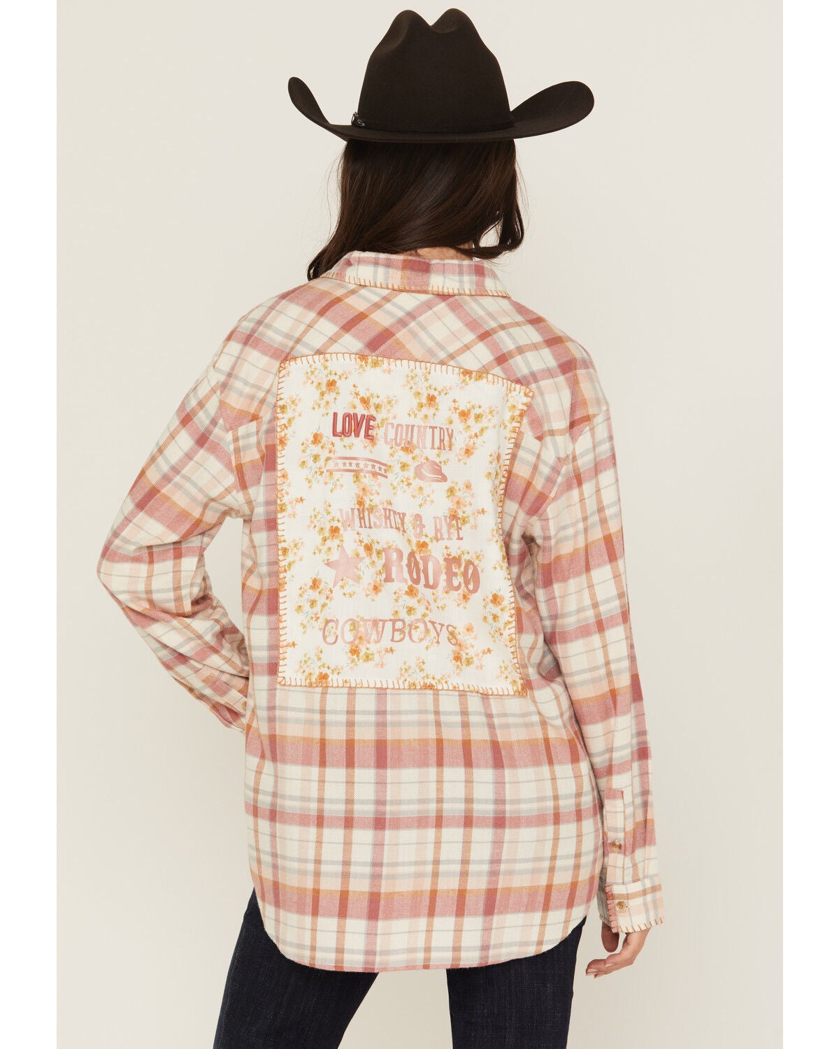 Evergreen Women's Plaid Print Long Sleeve Button-Down Flannel Shirt, Pink, hi-res
