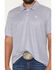 Image #3 - Panhandle Slim Men's Texas Print Short Sleeve Pearl Snap Performance Polo, Navy, hi-res