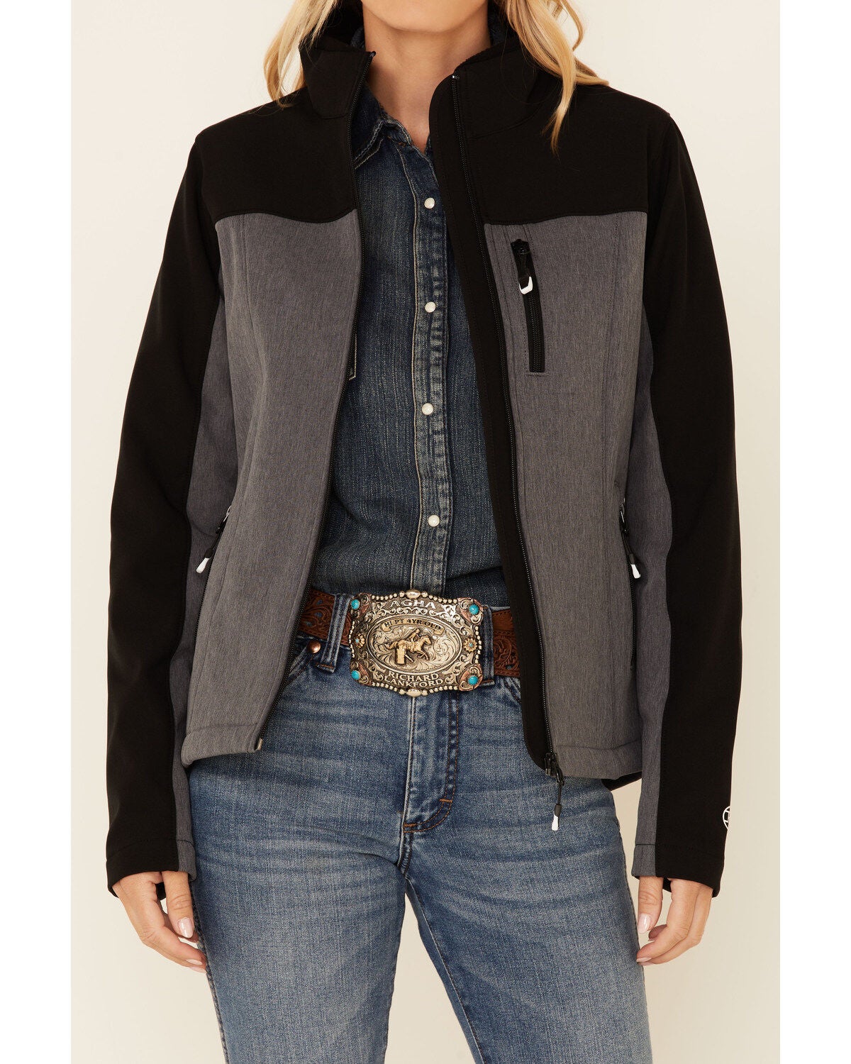Roper Women's Grey \u0026 Black Contrast 