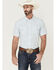Image #1 - Moonshine Spirit Men's River Delta Small Plaid Short Sleeve Pearl Snap Western Shirt, Cream, hi-res