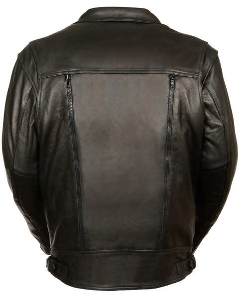 Image #3 - Milwaukee Leather Men's Utility Pocket Motorcycle Jacket - 5X, Black, hi-res