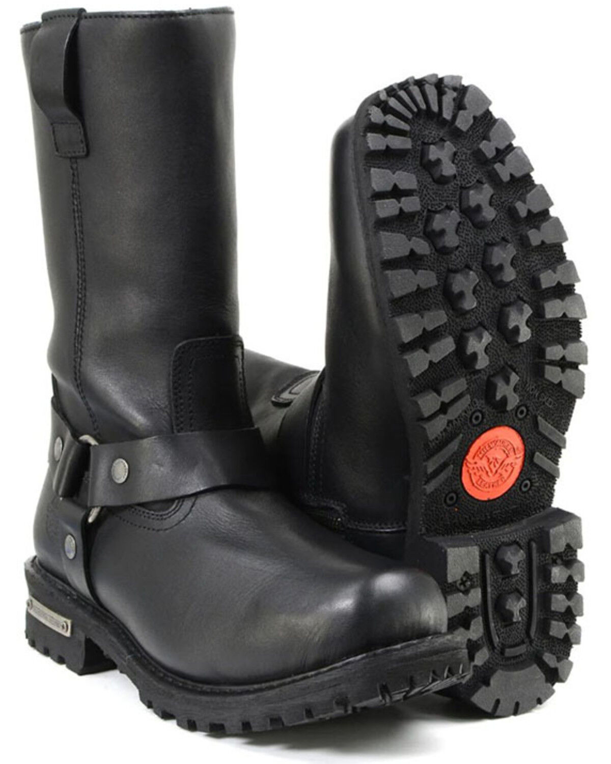 Image #4 - Milwaukee Leather Men's 11" Waterproof Harness Boots - Square Toe, Black, hi-res