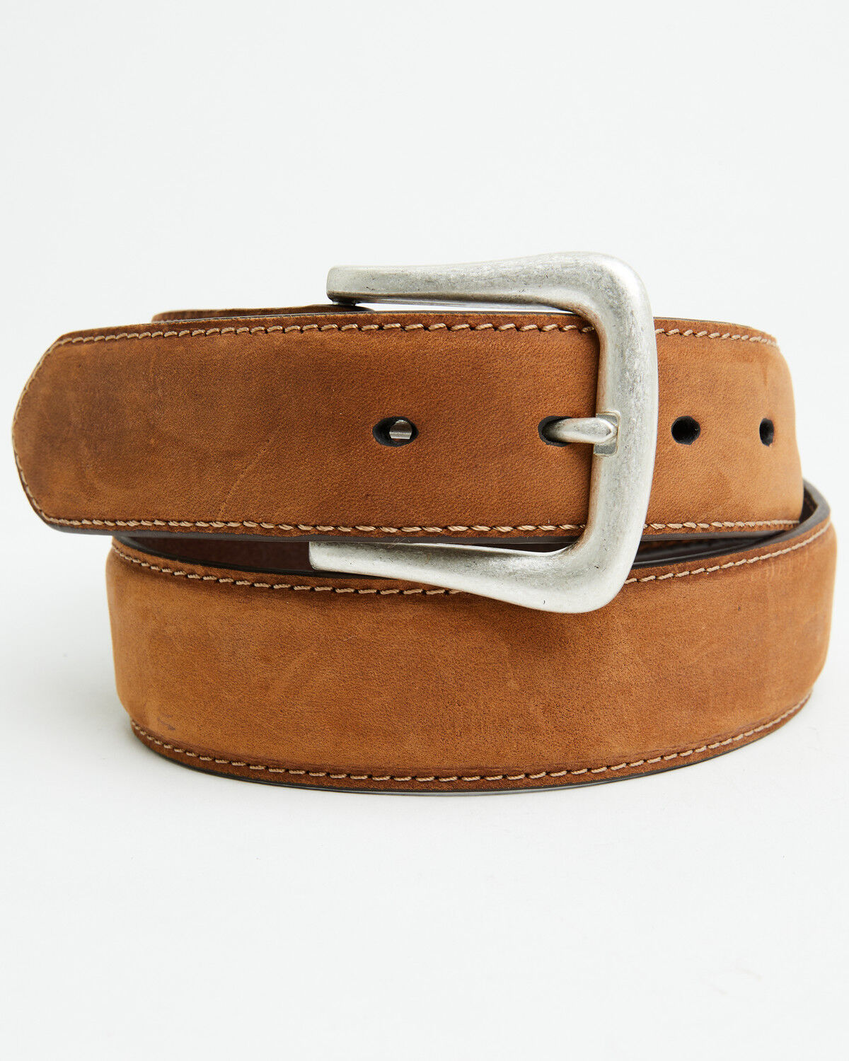 Image #1 - Nocona Men's Overlay Leather Western Belt, Med Brown, hi-res