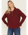 Image #1 - Ariat Women's 1/4 Button-Down Sweater, Burgundy, hi-res