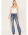Idyllwind Women's Carlyle Place High Risin' Fringe Bootcut Jeans, Medium Wash, hi-res