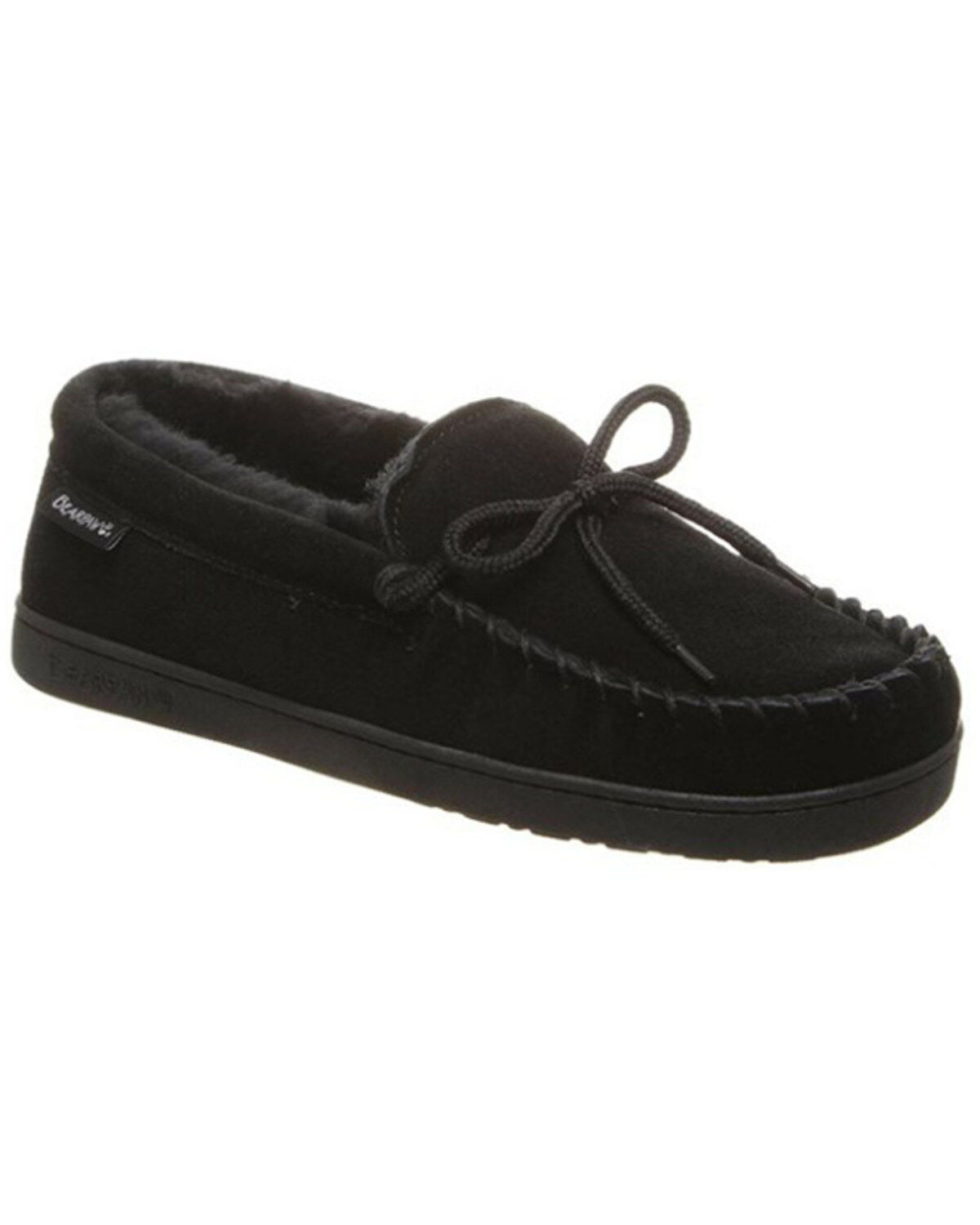 Image #1 - Bearpaw Men's Moc II Wide Slip-On Moccasins, Black, hi-res