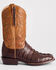 Image #2 - Lucchese Men's Hendrik Exotic Caiman Western Boots - Broad Square Toe, Chocolate, hi-res