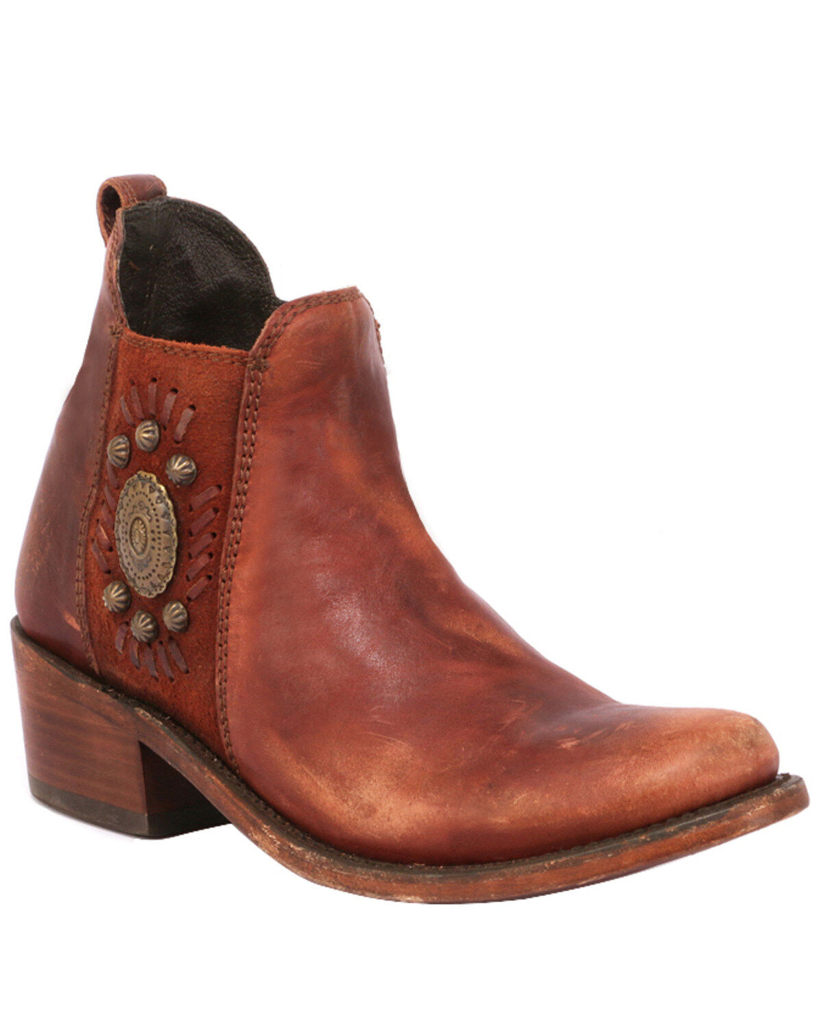 Image #1 - Liberty Black Women's Brown Fashion Booties - Round Toe, , hi-res