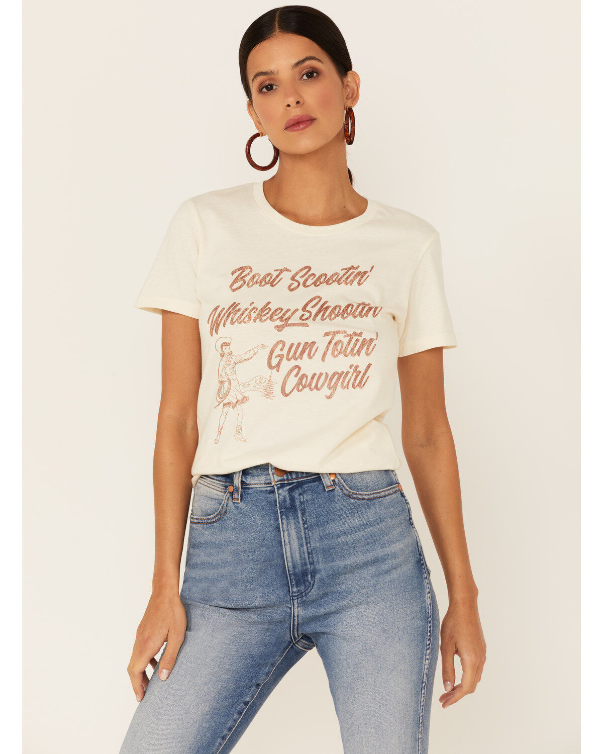 Image #1 - Southern Sierra Women's Boot Scootin Whiskey Shootin Graphic Short Sleeve Tee, , hi-res