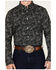 Image #3 - Cody James Men's Parker Paisley Print Long Sleeve Button-Down Stretch Western Shirt - Tall, Black, hi-res