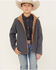 Image #2 - Cinch Boys' Logo Embroidered Softshell Jacket, Blue, hi-res